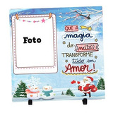 Azulejo Personalizado Natal Com Foto Quadro Presente