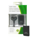 Kit Kap Bateria Controle Xbox 360 Com Cabo Carregador Usb 