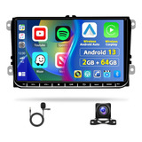 Estéreo De Coche Android 11 Carplay 2+32g Para Vw Vento Jett