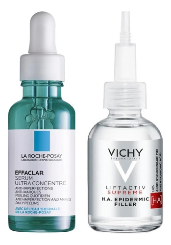 Kit Serum La Roche Posay + Vichy Sérum Antiidade Rugas 15ml