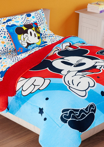 Cobertor Infantil Disney Mikey Mouse Matrimonial Multicolor