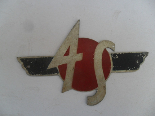Cartel Antiguo 4s Logo Insignia Auto Radio Metal Aluminio