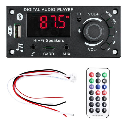 Placa Decodificador 80w (2022) Mp3 Fm Aux Bluetooth Volume 