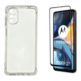 Capa Capinha Anti Choque Shock + Pelicula 3d Para Moto G22