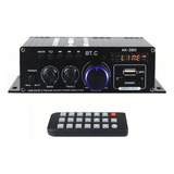 Amplificador De Audio Bluetooth Receptor 400w Fm Usb