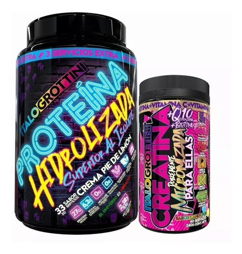 Proteina Hidrolizada 33sv + Creatina 40sv -candy Pop 