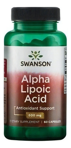 Suplemento En Capsulas Alpha Lipoic Acid Swanson 60 Capsulas 600 Mg 