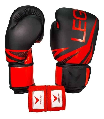 Guantes Legion De Boxeo, + Vendas De 5mt Legion