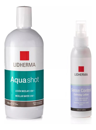 Kit Aqua Shot Loción Micelar + Sense Control Loción Lidherma