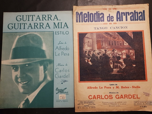 Carlos Gardel. Antiguas 2 Partituras. 51688.