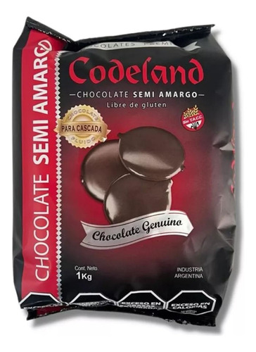 Chocolate Cascada Codeland Semiamargo X Kg Cotillon Sergio