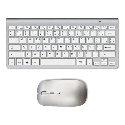 Combo Teclado Bluetooth E Mouse Wireless E Bluetooth 5.2 Compatível Pc Notebook Tablet iPhone Android Samsung