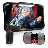 Moyu Home Baby Car Mirror, 3 Modes Led Asiento Trasero Espej