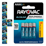 48 Pilhas Alcalinas Aaa 3a Palito Rayovac 8 Cart