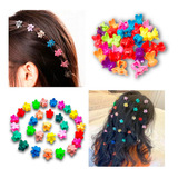 100 Mini Pinzas Para Cabello Piojitos Bebé Niñas Colores