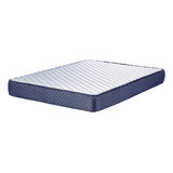 Colchon Suavestar Lujo 140x190 Espuma 2 Plazas Color Azul Y Gris