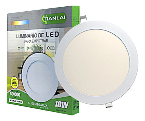 Plafon Led Luminaria Empotrado 18w 1400lm Moderno Interior