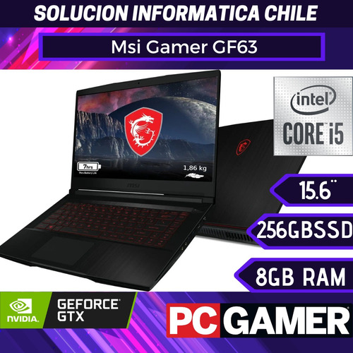 Msi Thin Gf63 I5 10300h 8gb 256gb Ssd, Gtx 1650 Max-q