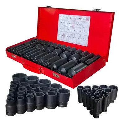 Juego De Dados De Impacto 35 Piezas Profundo 1\u002F2 8-32 Mm | Envío gratis