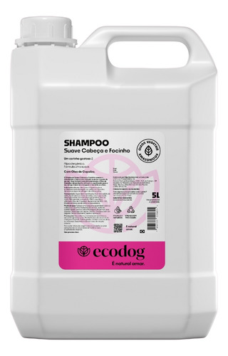 Shampoo Suave Cabeça E Focinho Com Óleo De Copaíba 5l