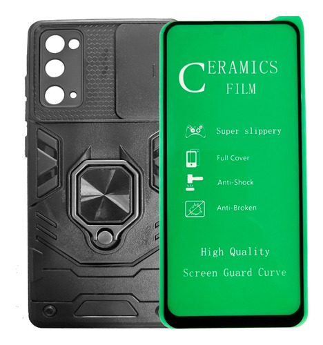 Estuche Antichoque Reforzado + Vidrio Cerámico Para Samsung