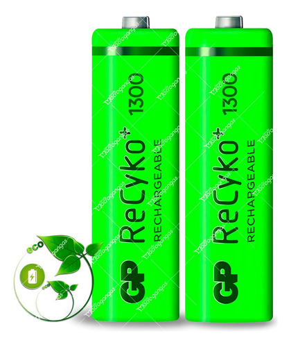 Pilas Recargables X2 Unidades Aa Gp 1300 Mah