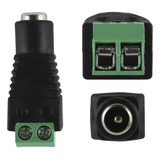 Kit 10 Conector Plug P4 Femea Camera Segurança Fita Led Cftv