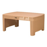 Mesa De Centro Tipo Rattan De Polipropileno Resistente