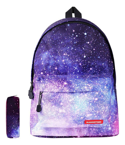 Mochila Escolar Galaxy Bolsa Para Computadora Tableta Libro