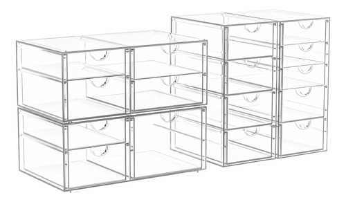 16 Cajones, Organizador De Cajones De Acrilico Transparente,