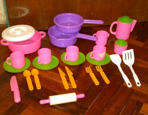 Set De Cocina De Plástico Juguete Para Niños De 27 Piezas 