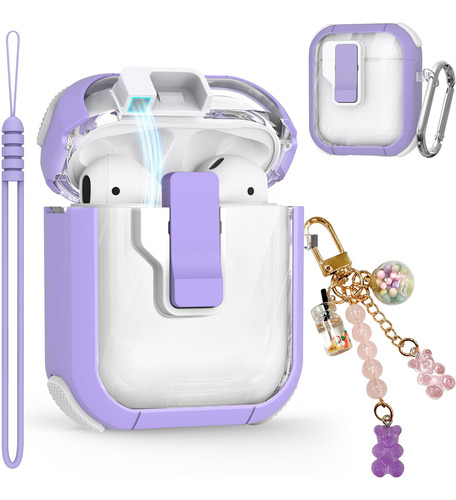 Para AirPods 1/2/3,pro1/2 Funda Protectora+juego De Colgante