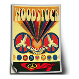 Adesivo Woodstock Festival 69 Hendrix Auto Colante A0 C