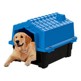 Casinha P Cachorro Eco Colors Casa Cães Plástico N4 - Azul
