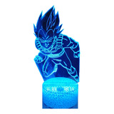 Vegeta - Dragon Ball Z - Lampara Led 3d 7 Colores En Uno