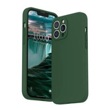 Carcasa Full Silicona Cubre Cámaras Para iPhone 12 Pro (3 Cámaras) - Color Verde - Marca Cellbox