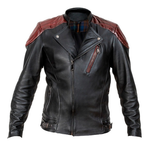 Chamarra Biker De Piel, Combinada Roadster Con Protecciones