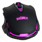 Mouse Gamer Alámbrico Para Pc/mac 6,400 Dpis Bash-3001 Color Negro