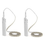 Kit 2 Luces Led 2 Metros Gabinete Closet Sensor D Movimiento