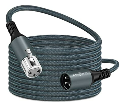 Twozoh Cable Xlr Profesional De 10 Pies, Trenzado Equilibrad