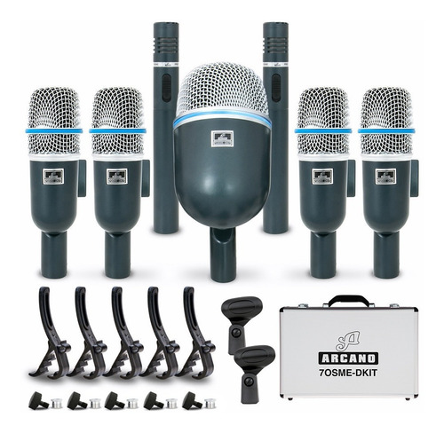 Kit De Mics Para Bateria Arcano Com Fio 7 Mics 7osme-dkit