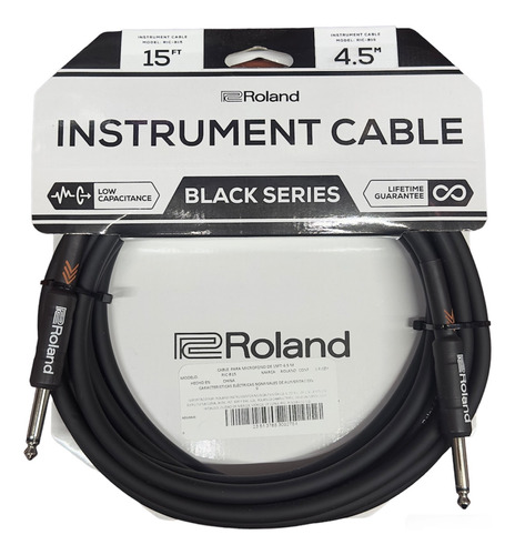 Cable Roland 4.5m Plug- Plug Libre De Oxigeno, Guitarra Bajo