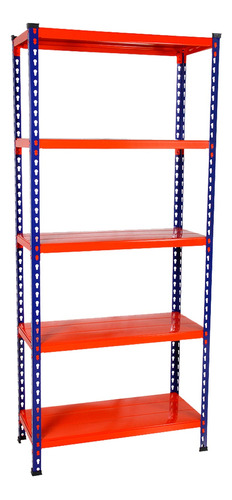 Estanteria Mega Rack 5 Estantes Metalicos 1,8 Mts. Naranja 