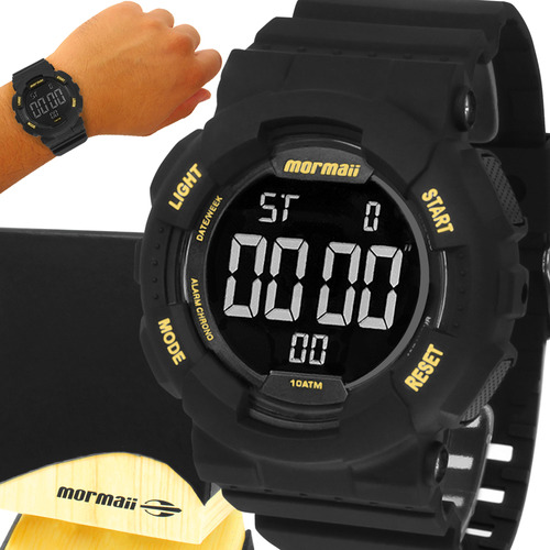 Relógio Mormaii Masculino Digital Preto Esportivo Original