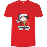 Camisetas Navideñas Goku Navidad Adultos Y Niños