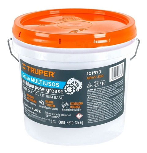 Grasa De Litio Multiusos 3.5 Kg, Truper 101573