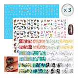 Pack De Stickers Al Agua Para Uñas - Water Decals Nail Art 