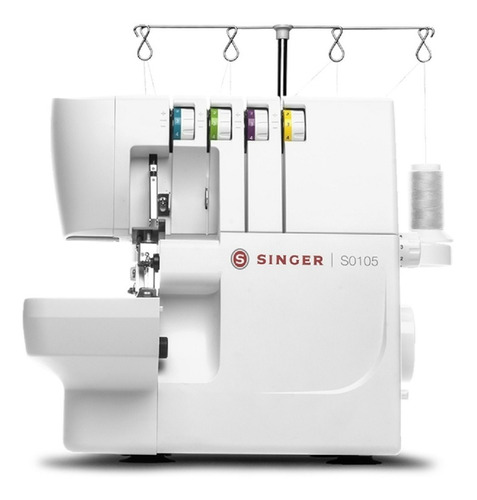 Maquina De Coser Singer Overlock S0105 4 Hilos Blanca 220v