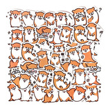 Stickers Decorativos Gato Nutria Bowl Animales Notebook