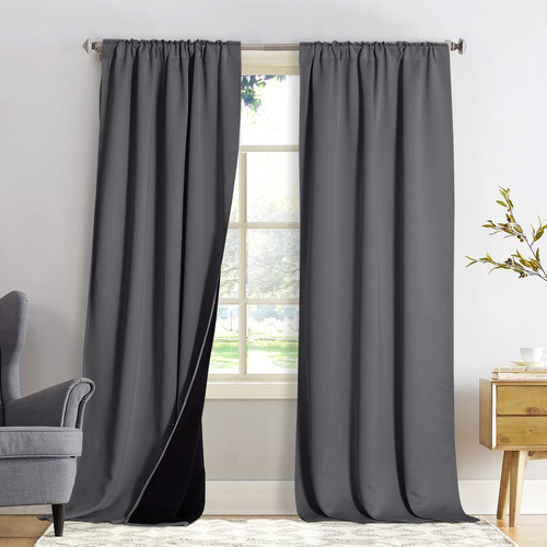 Cortina Black-out De 214x264 Cm Para Ventana, 1 Paño